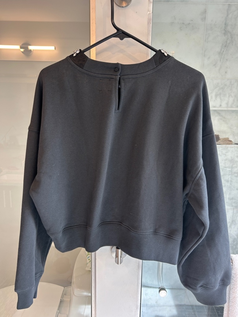 GAP Black Jewel-Embellished Neck Sweatshirt - Picture 4 of 4